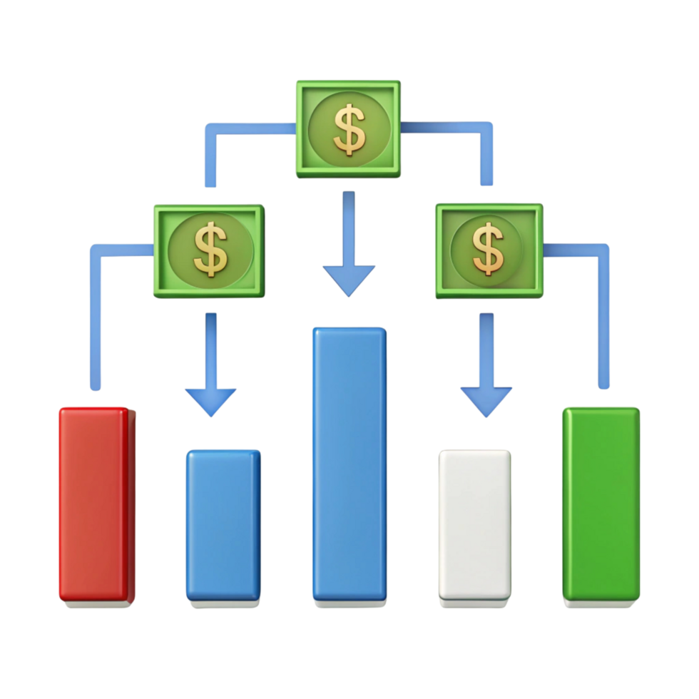 Financial graph with rising green arrow showing economic success and monetary gains in business png