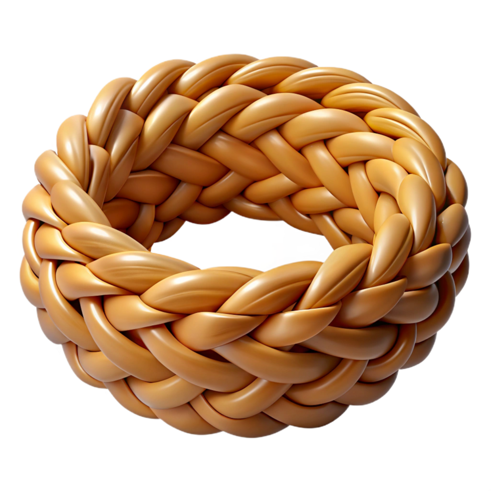 pristine mid-century Ultra-detailed, photorealistic, isolated cutout of a tribal woman's woven bracelet made from plant fibers with Transparent Background exclusive png