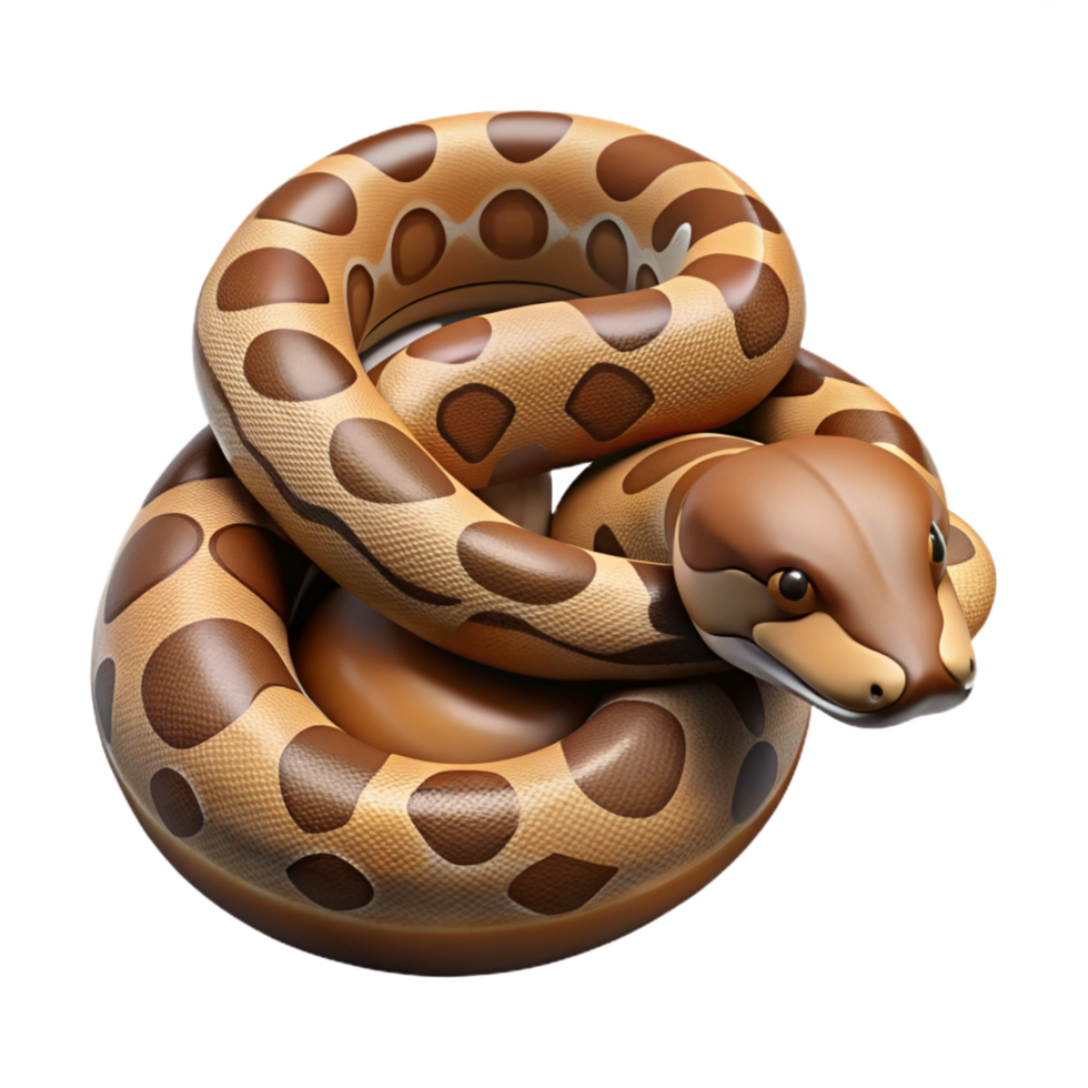 extraordinary rare Snake, Ball Python, coiled with Transparent Background png