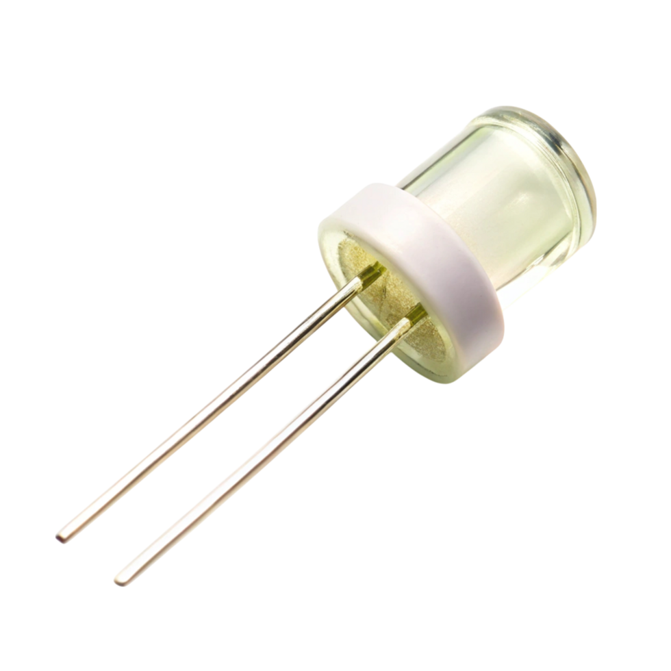 Detailed view of an electronic diode emphasizing its structure, connectors, and use in modern circuit design png