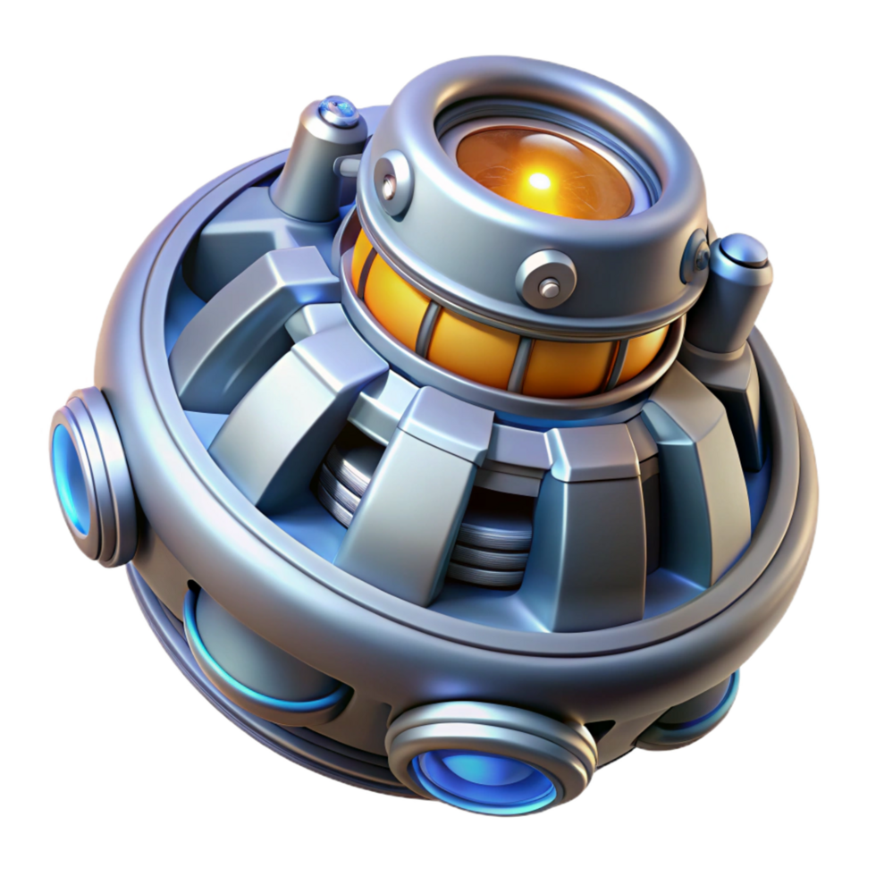 majestic peaceful mid-century Ultra-detailed, concept art style rendering of a single, futuristic spaceship engine, isolated cutout with Transparent Background genuine png