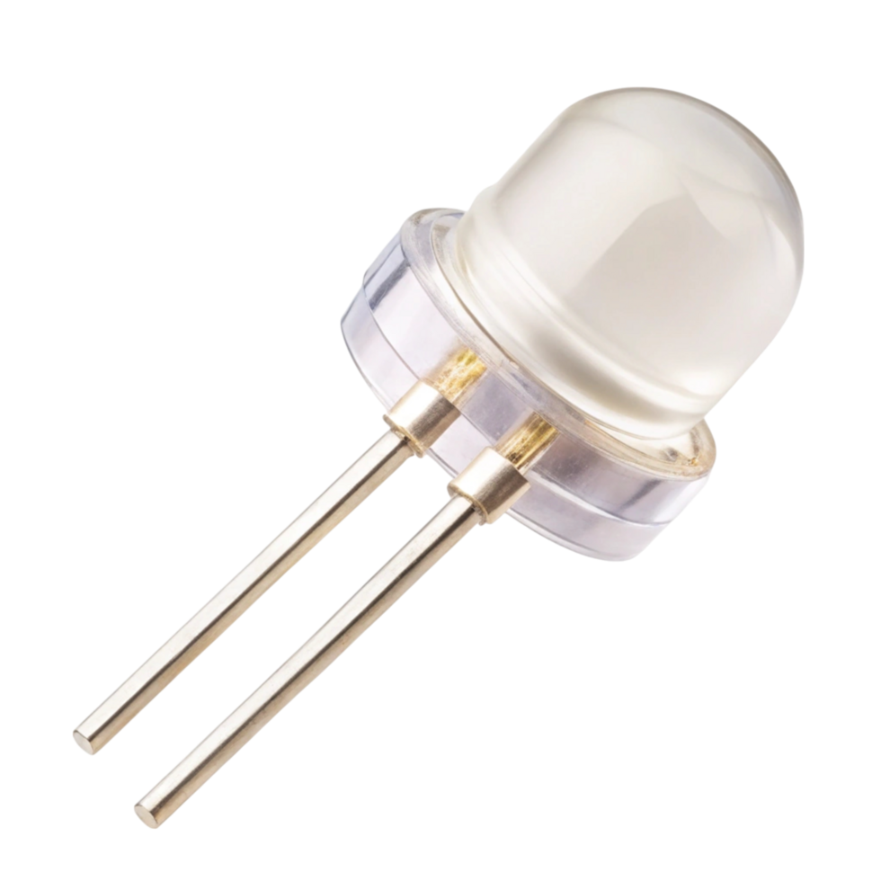 Minimalist Transparent LED Component for Circuit Boards and DIY Electronics Applications png