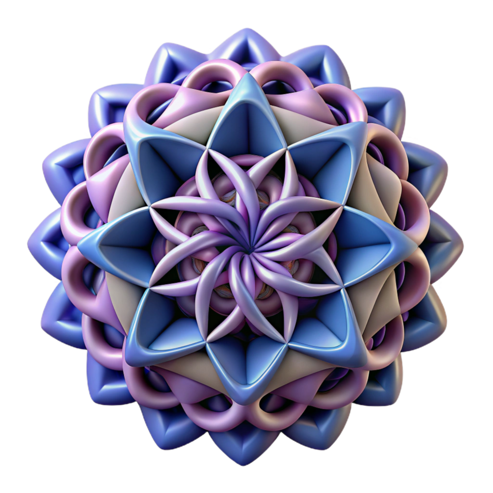 captivating art deco Hyper-specific, isolated cutout, concept art style, single, intricate fractal pattern, mathematically generated with Transparent Background high quality png