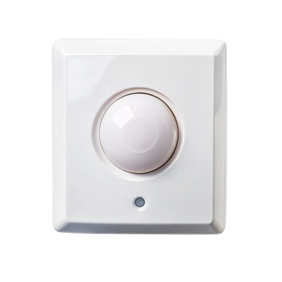 Minimalist motion sensor device for home and office automation, featuring clean design and advanced functionality png