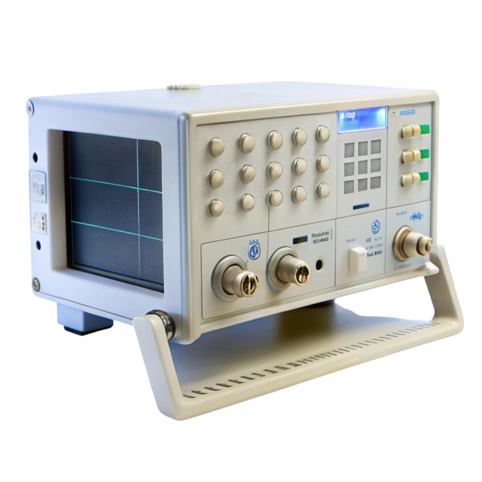 Advanced signal generator device with control panel and monitor screen for professional electronic measurements png