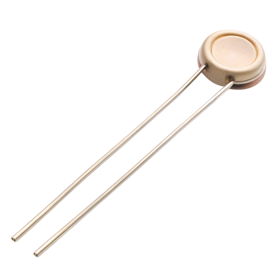 High quality thermistor component showcasing its cylindrical design and functionality in electronic temperature regulation png