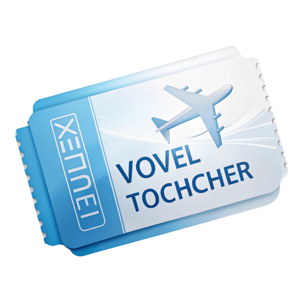 Travel voucher with airplane symbol and modern design, emphasizing travel rewards or promotional offers png