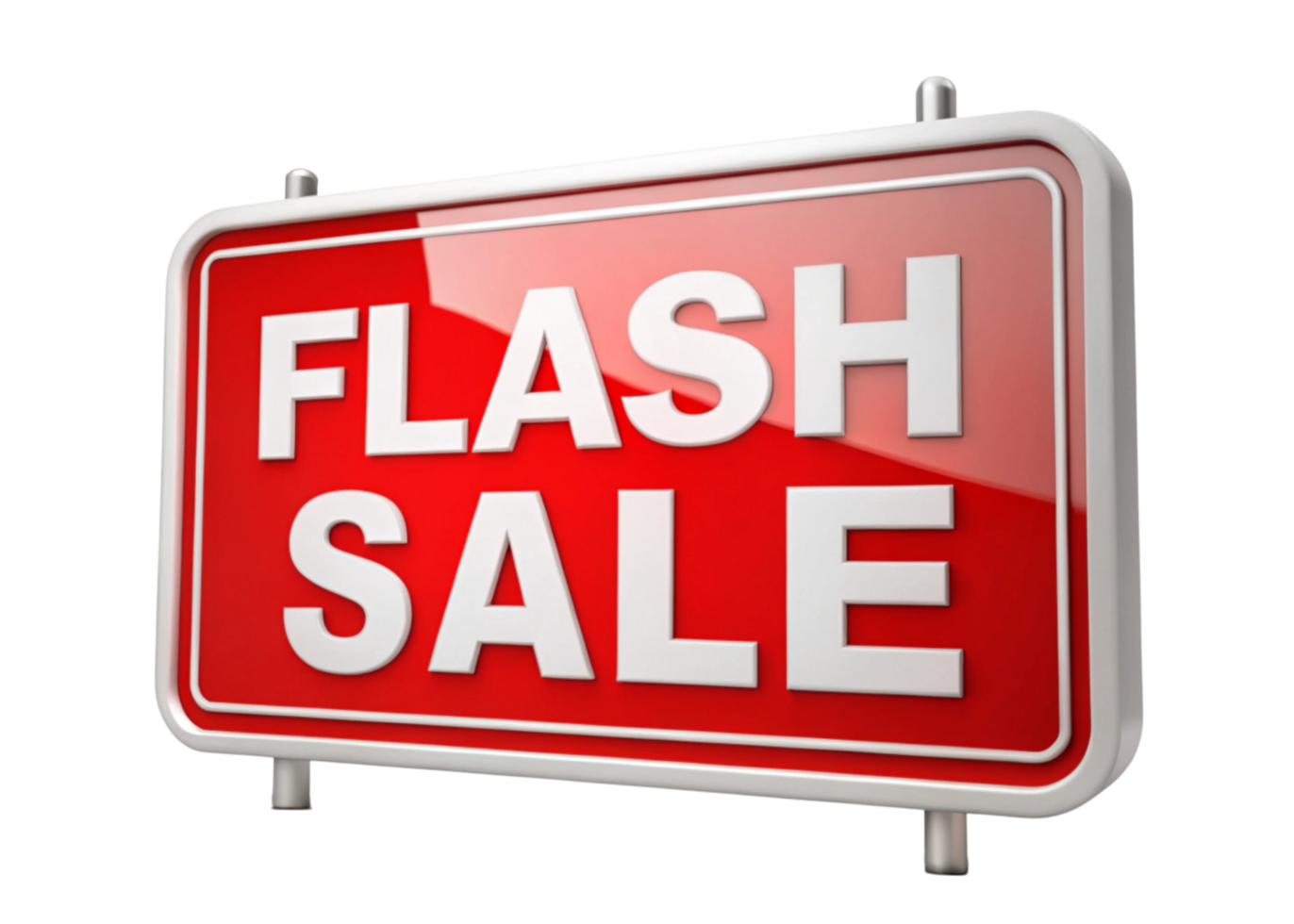 Modern flash sale banner in bold red with dynamic accents, ideal for highlighting exclusive discounts and deals png