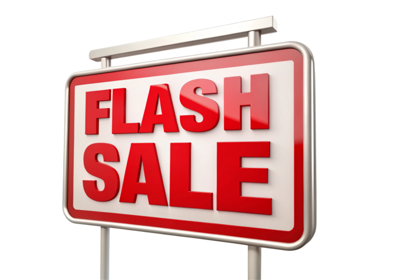 flash sale sign with bold red text for online shopping discount and marketing promotions on Transparent Background png