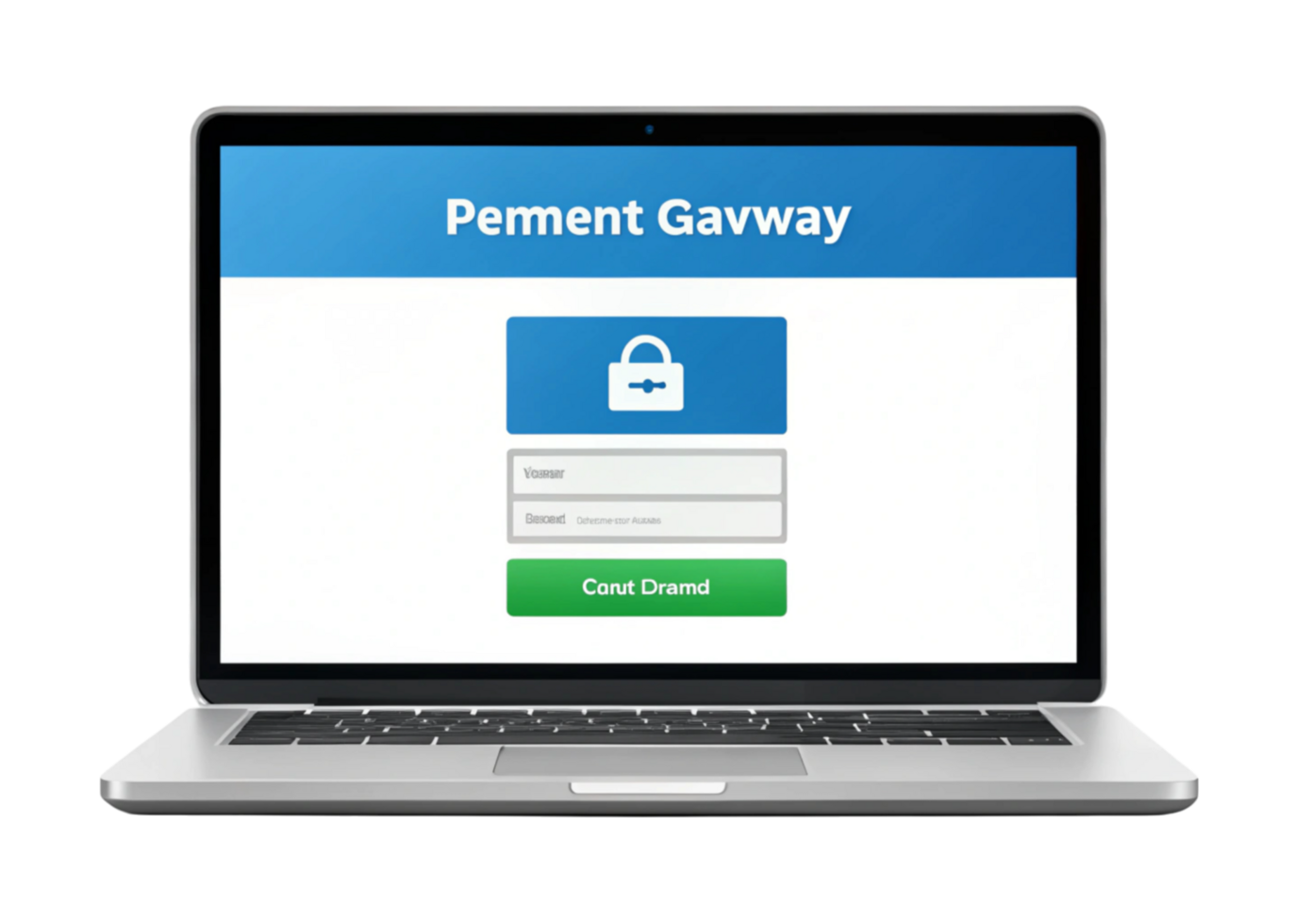Secure online payment system interface visible on a laptop, emphasizing transaction safety and convenience png