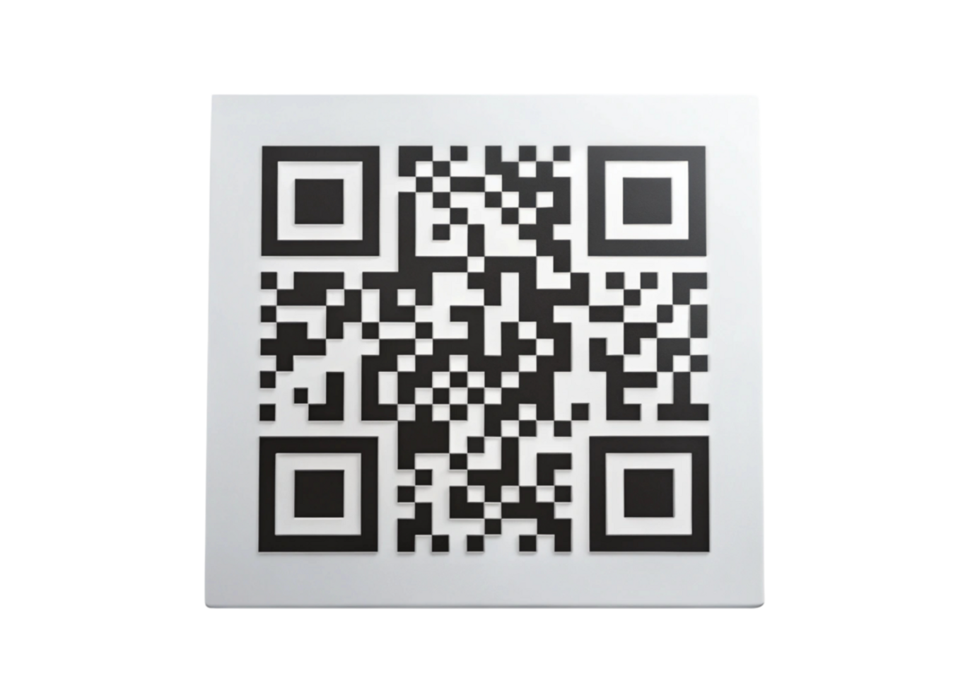 Abstract Representation of a QR Code in 3D with a Clean Transparent Background for Tech Related Uses png