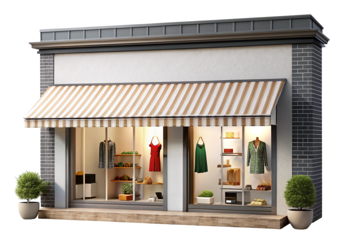 a store front with awning on it png