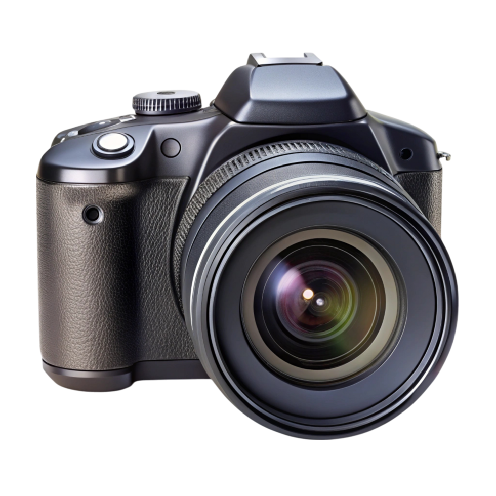 High quality digital camera with precision lens, isolated on a Transparent Background, perfect for product photography and technology themes png