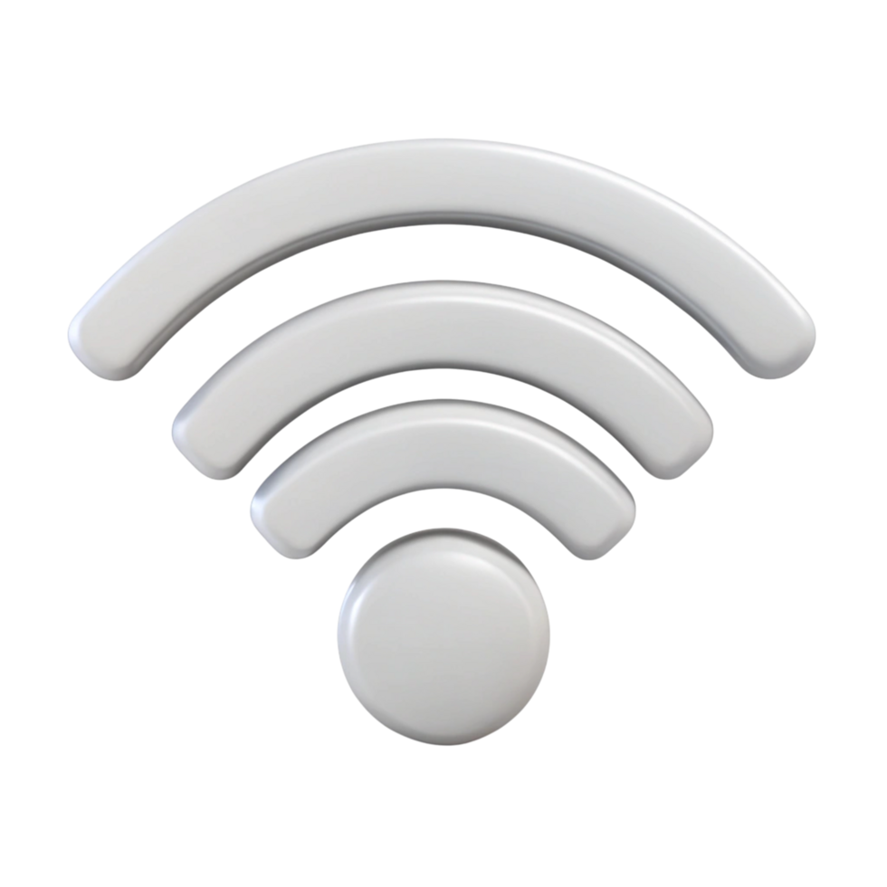 Digital signal strength icon in minimalist design, with blue bars on Transparent Background for network connectivity concept png