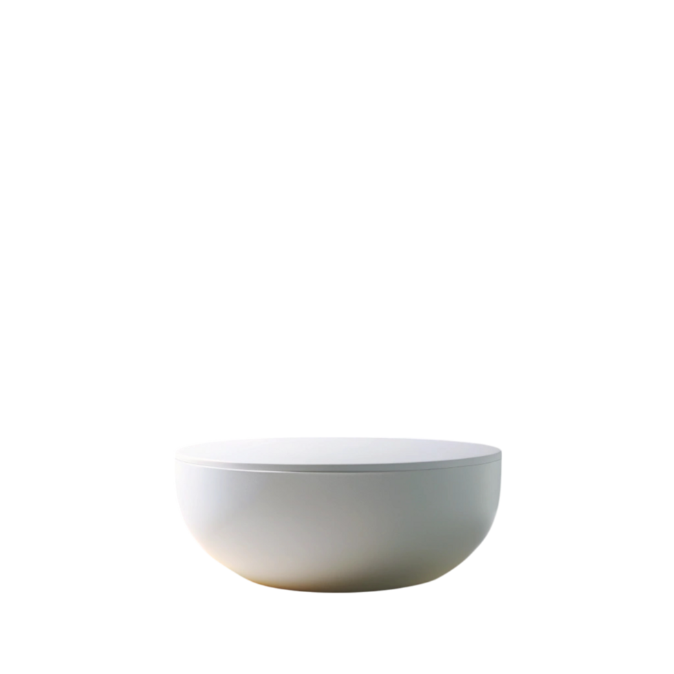 Simple round platform in a sleek, light filled space, perfect for product showcasing and contemporary design themes png