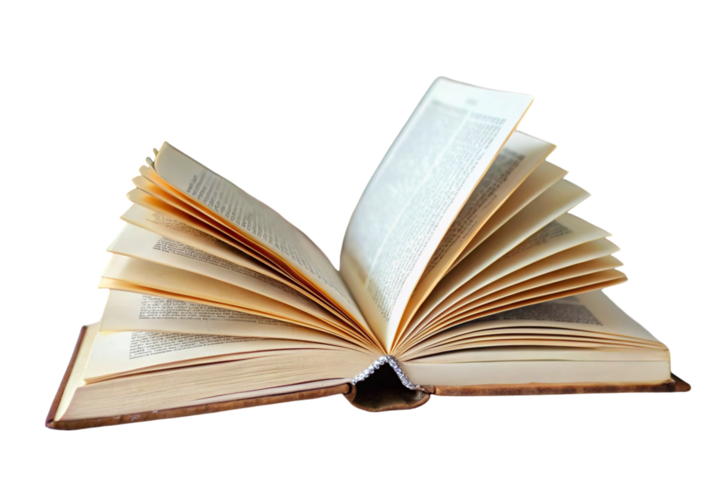 Open book with pages spread surrounded by colorful flowers on a table symbolizing knowledge and tranquility png