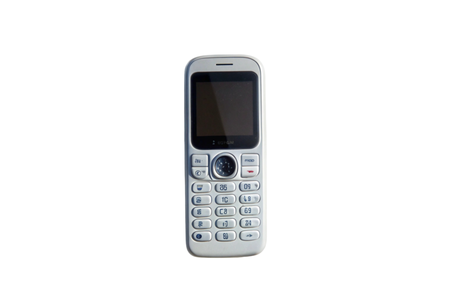 Vintage keypad mobile phone isolated on Transparent Background, showcasing a classic design from early mobile technology era png