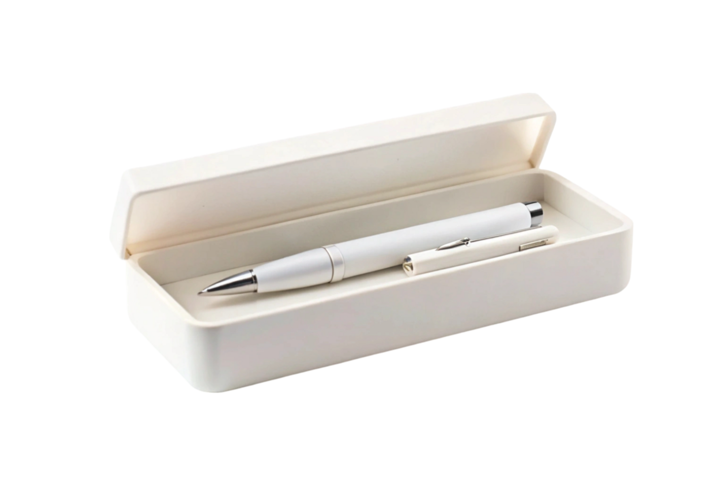 High quality metal and plastic pen in stylish presentation box ideal for gifting and corporate branding png