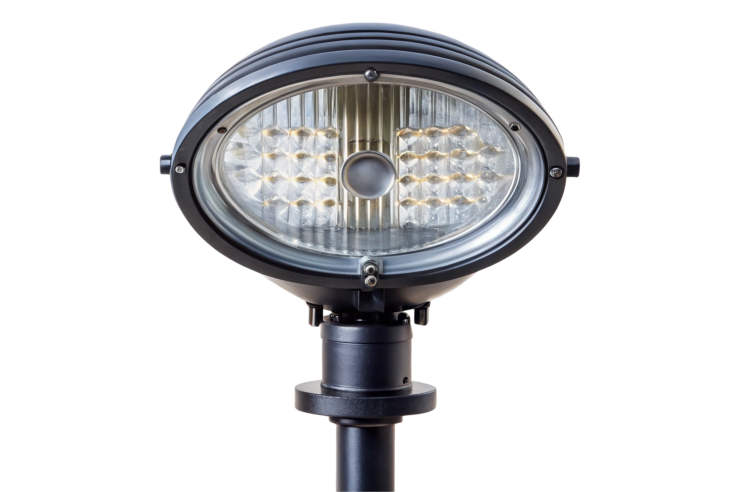 modern road light fixture on a Transparent Background, highlighting LED technology and industrial design png