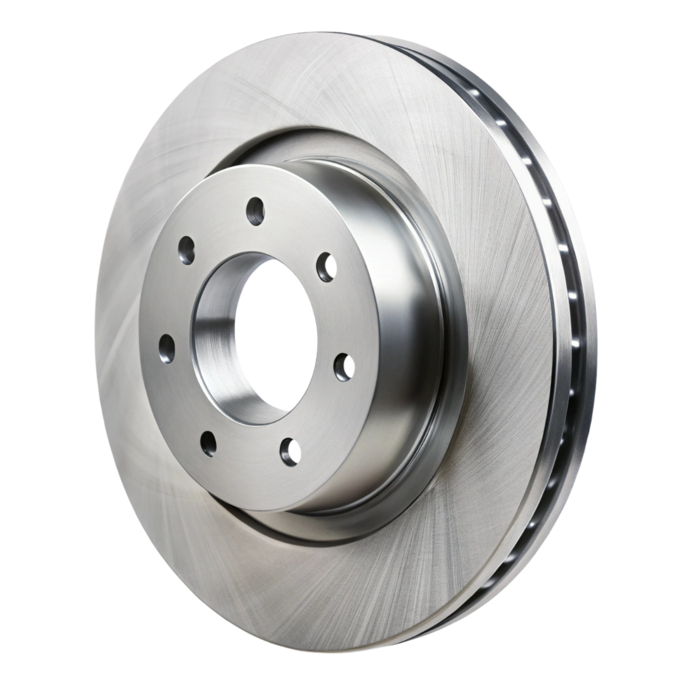 Precision engineered automotive brake rotor showcased on clean Transparent Background png