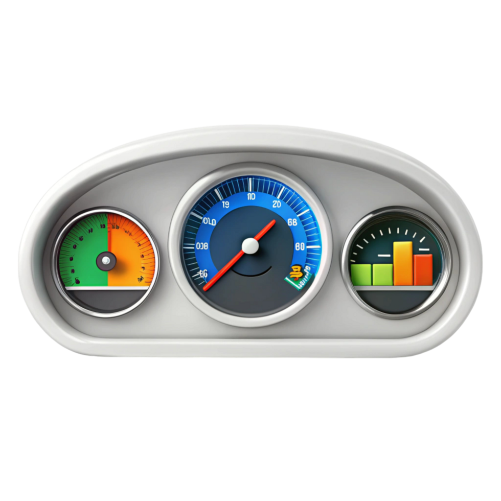 Powerful automotive engine showcasing detailed parts, including pulleys, belts, and connectors, isolated on white png