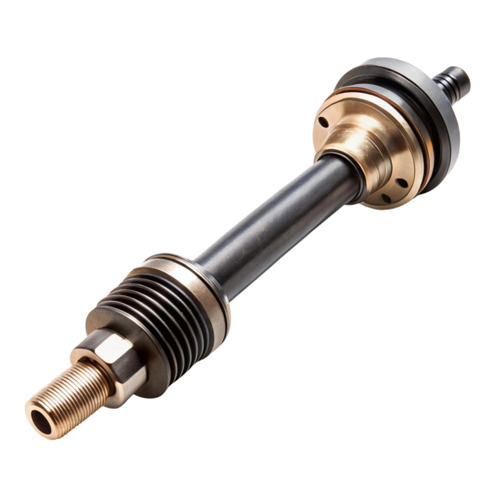 Sturdy automotive drive shaft, isolated on white, engineered for high performance and durability png