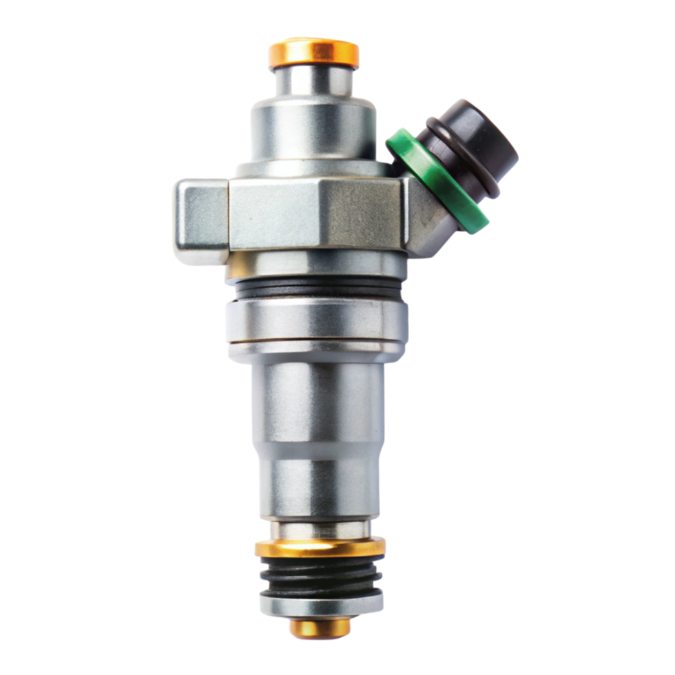 Precision fuel injector isolated on Transparent Background ideal for efficient engine performance and fuel delivery png