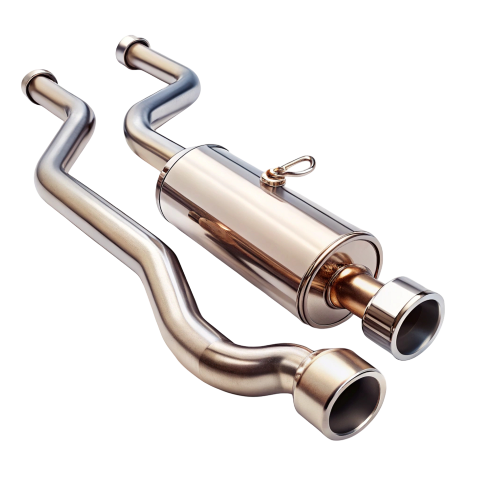 Durable dual exhaust system designed to enhance engine performance and reduce emissions png
