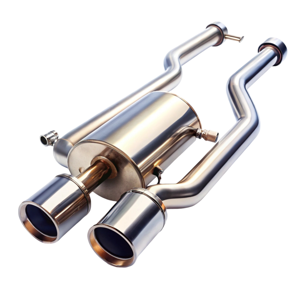 Stainless steel exhaust system perfect for efficient exhaust flow and vehicle noise reduction png