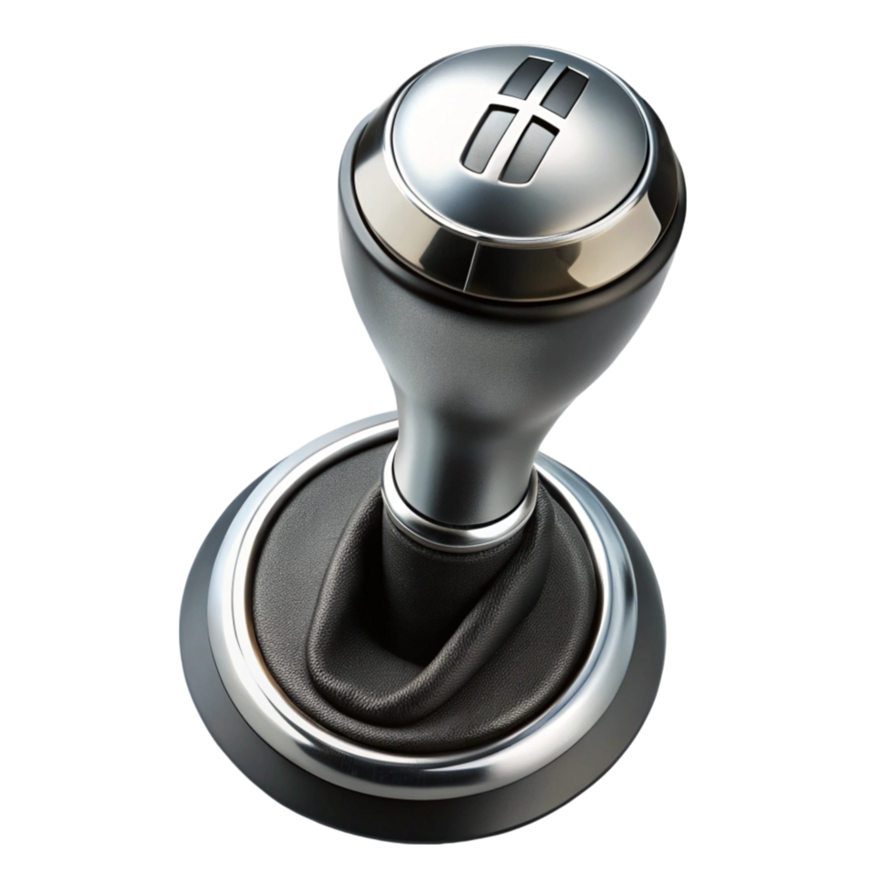 Stylish car gear shifter knob isolated on Transparent Background ideal for manual transmission vehicles png