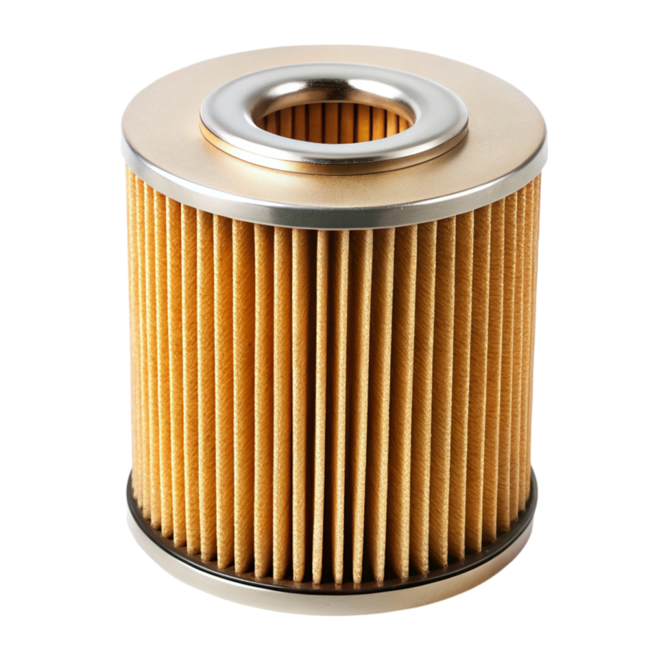 Modern engine oil filter isolated designed for automotive repair and replacement png