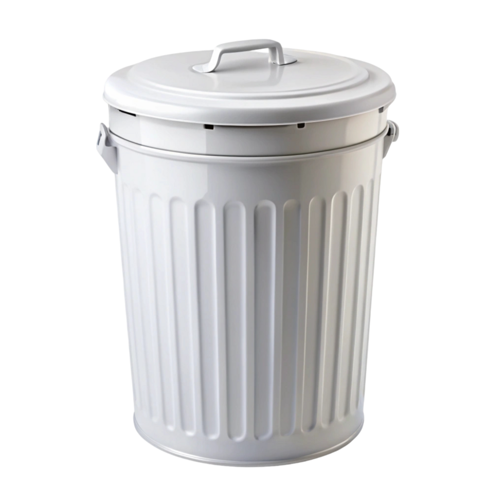 Simple and durable trash can with secure lid isolated suitable for home, office, or garden use png
