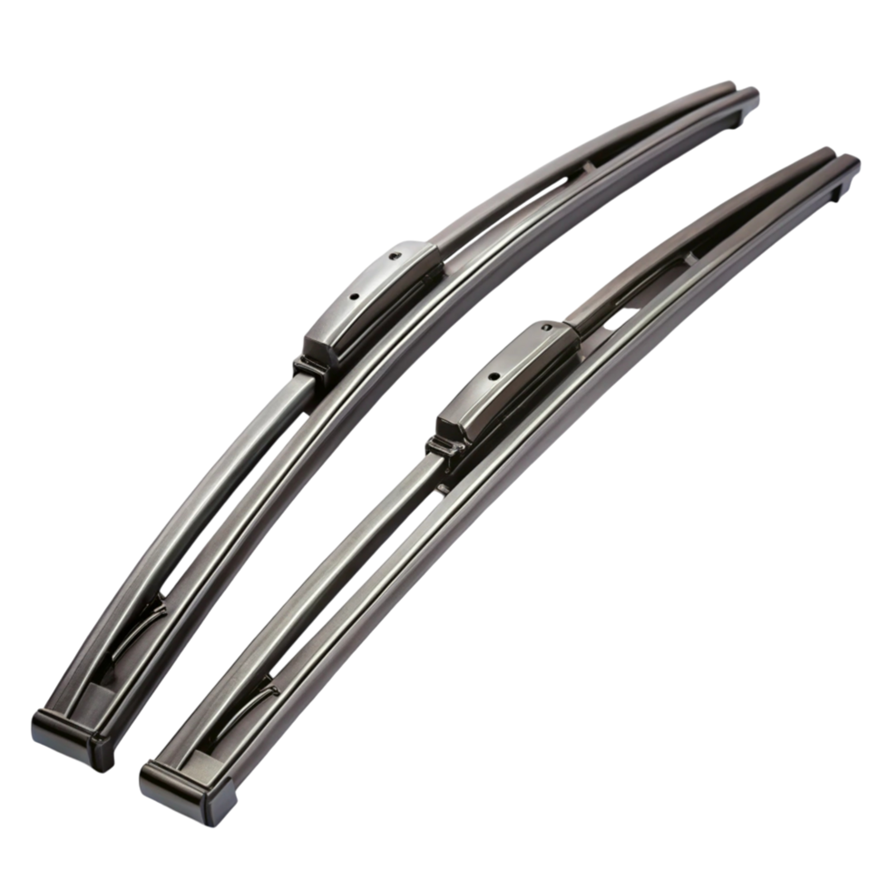 Close up of high performance wiper blades suitable for various vehicle models isolated on Transparent Background png