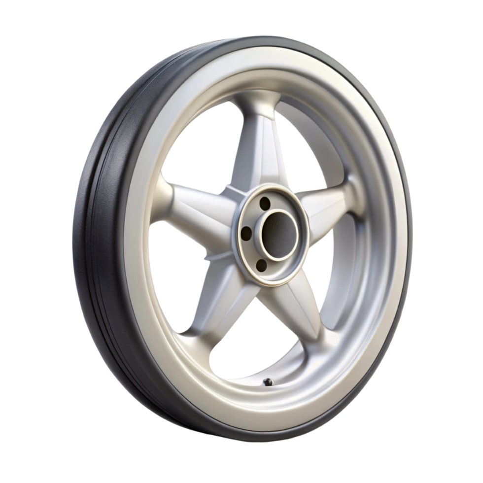 Car rim without tire isolated on Transparent Background perfect for replacement parts and vehicle customization png