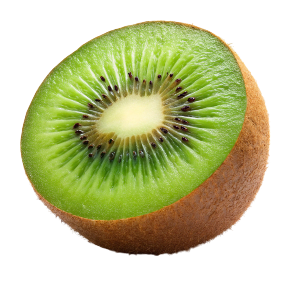 Freshly sliced kiwi fruit, isolated on white, ideal for desserts, salads, and nutritious drinks png