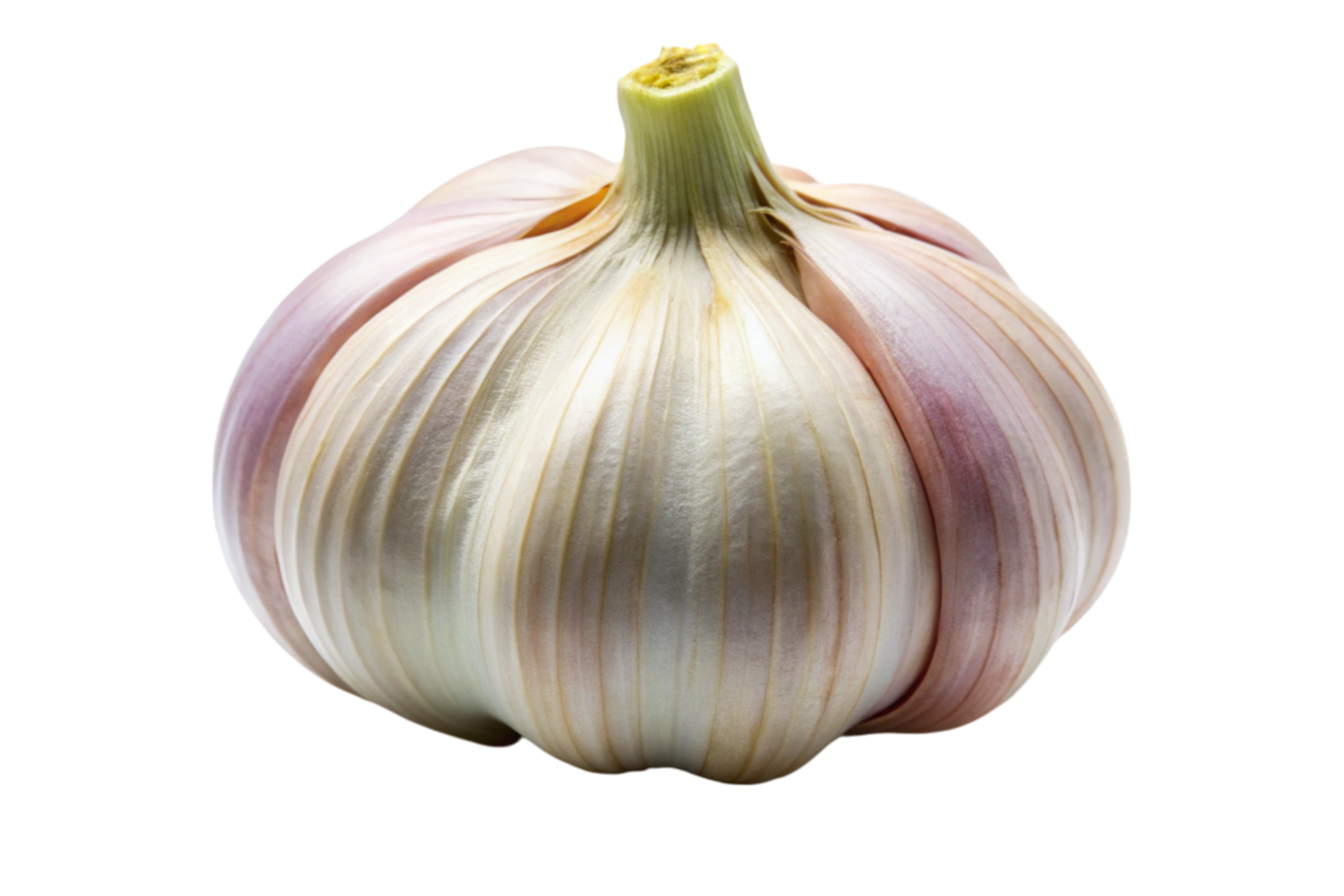 Garlic bulb with pinkish hues in its skin isolated on a white background png