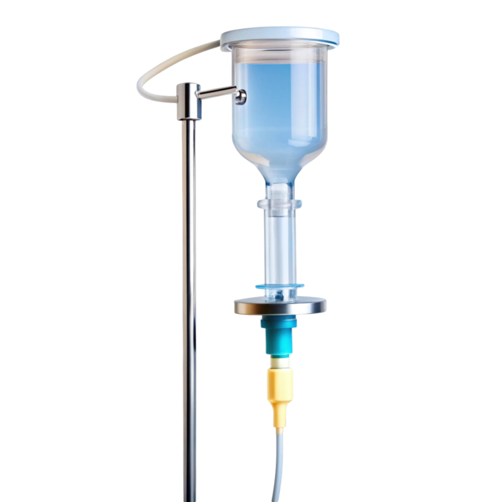 High quality image of an intravenous drip, representing hospital equipment and patient care png
