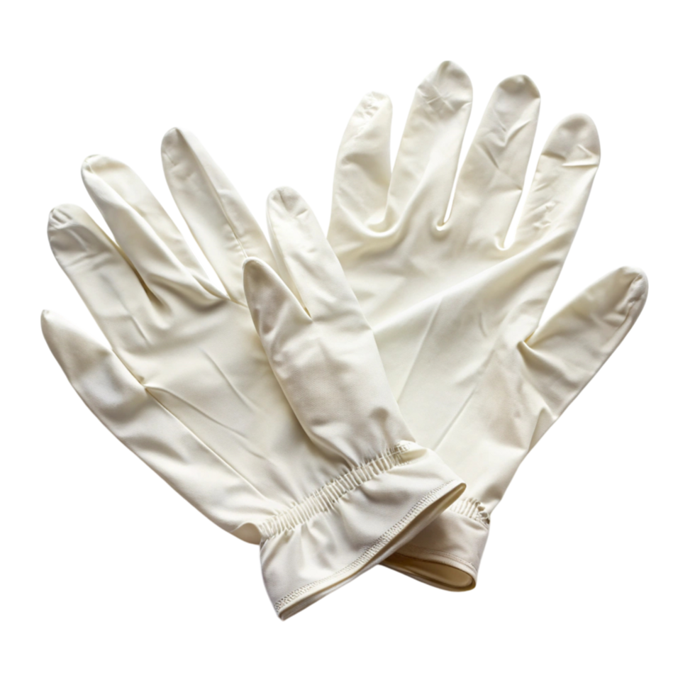 High quality image of disposable examination gloves, symbolizing healthcare and protective equipment png
