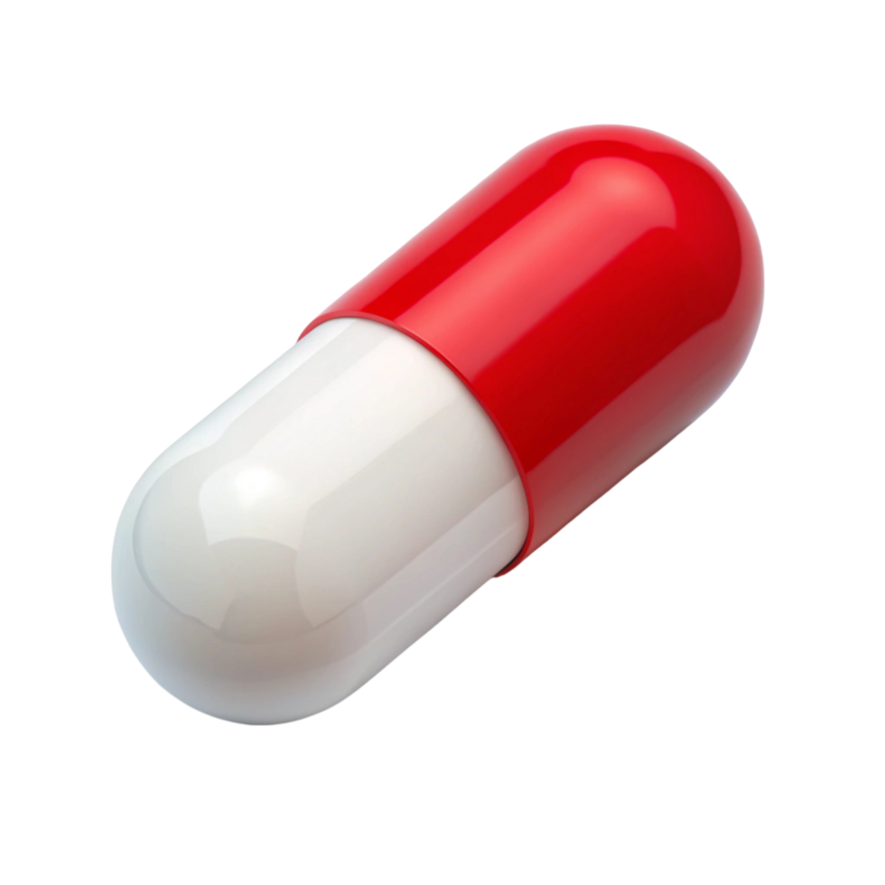 High quality image of a single capsule drug, symbolizing pharmaceutical treatment and medicine png