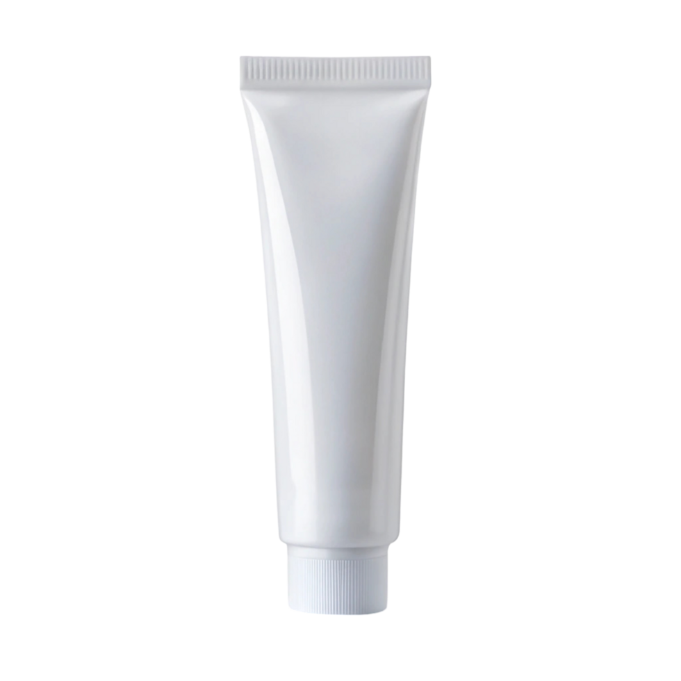 White tube container, ideal for storing ointments, creams, or lotions, emphasizing convenience and hygiene png