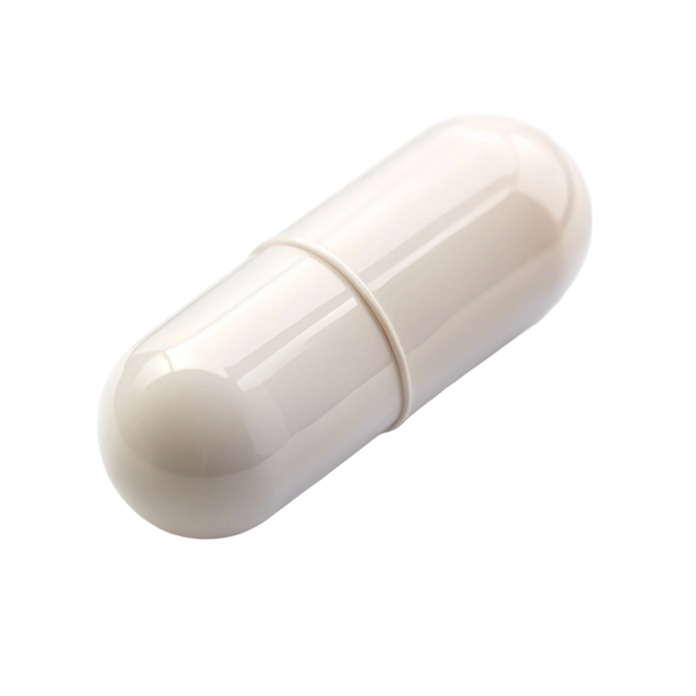 Medical suppository for medication, isolated on Transparent Background, emphasizing its shape and hygienic design png