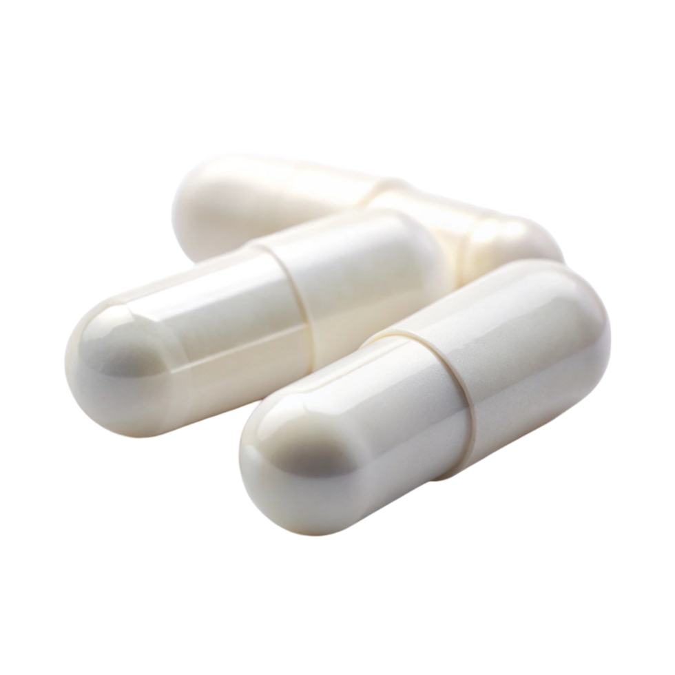 Close up of a smooth white suppository, highlighting its simple design for rectal or vaginal medication delivery png