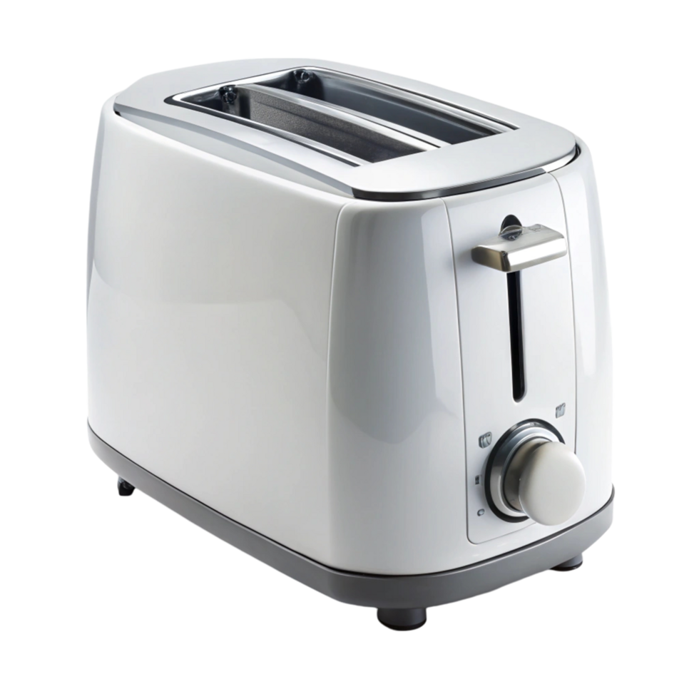 Compact silver countertop appliance with a modern design, perfect for kitchens and small spaces, isolated on white png