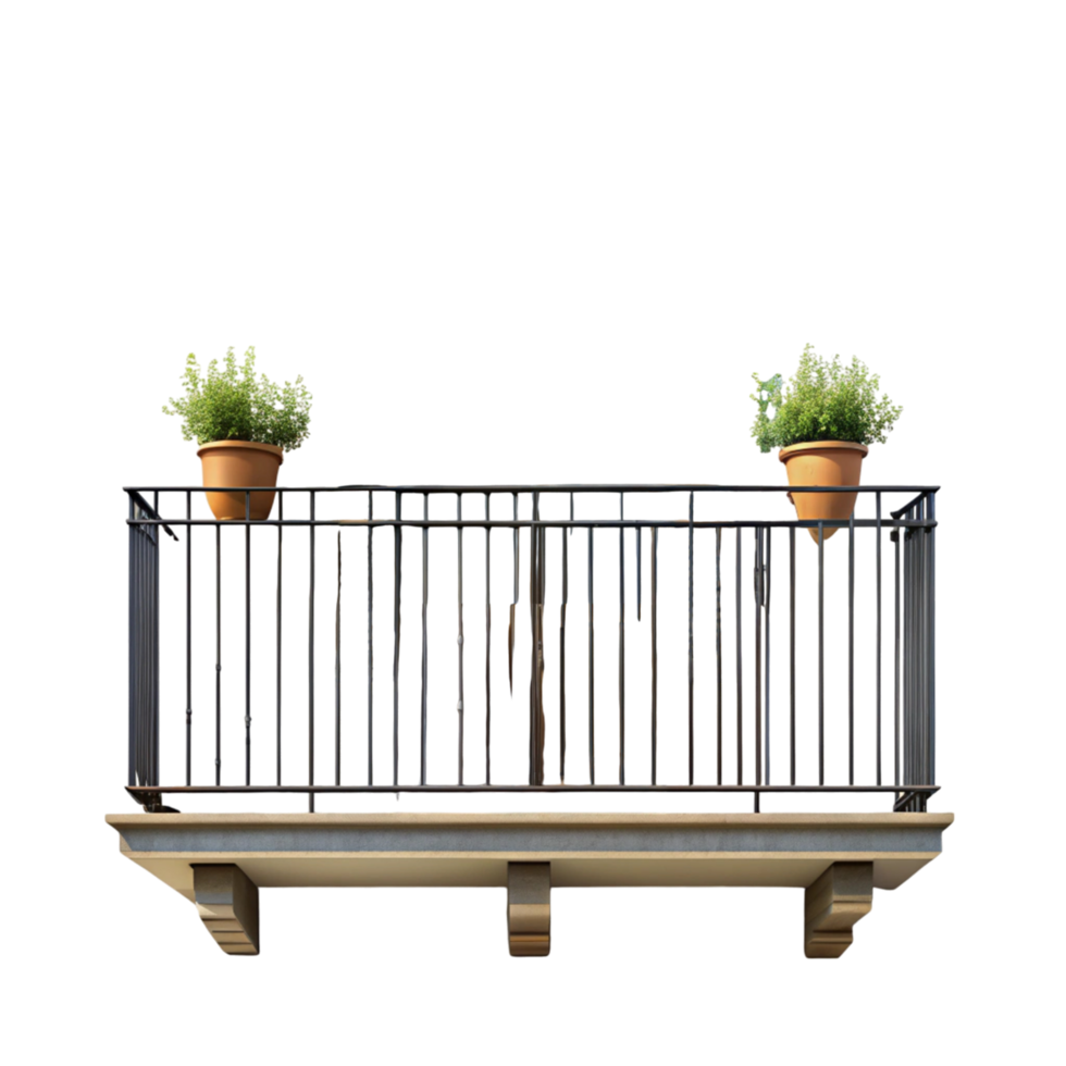 Elegant balcony space with minimalist design, perfect for enjoying city views and outdoor relaxation png