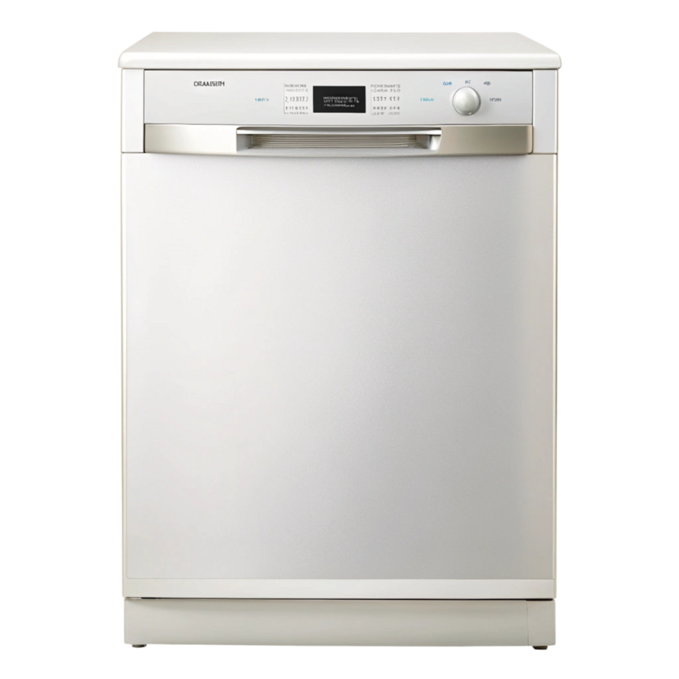 High efficiency stainless steel dishwasher with digital controls, providing a seamless kitchen appliance for spotless dishes png
