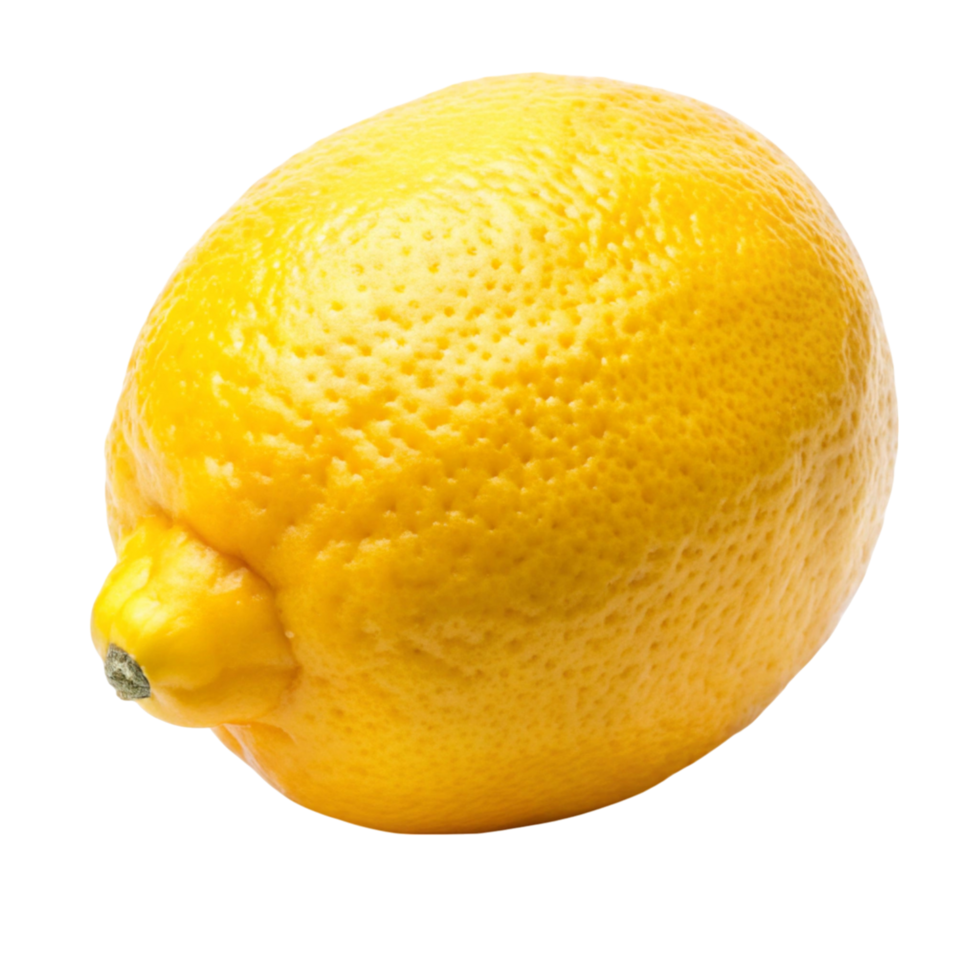 Ripe lemon fruit, isolated on white, ideal for healthy eating, tropical themes, and culinary ingredients. png