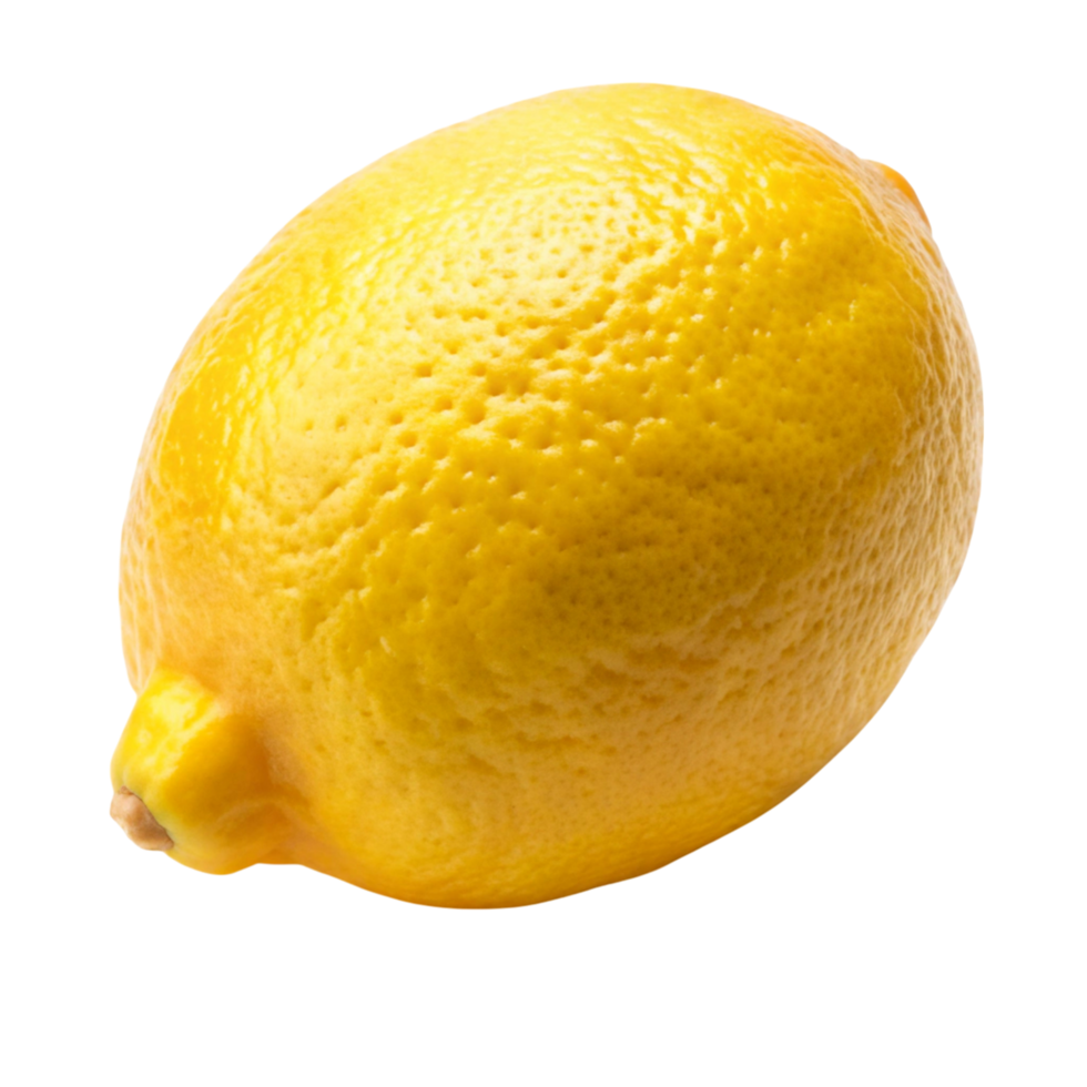 Juicy yellow lemon showcasing vibrant color and natural texture, ideal for health, refreshment, and cooking concepts. png