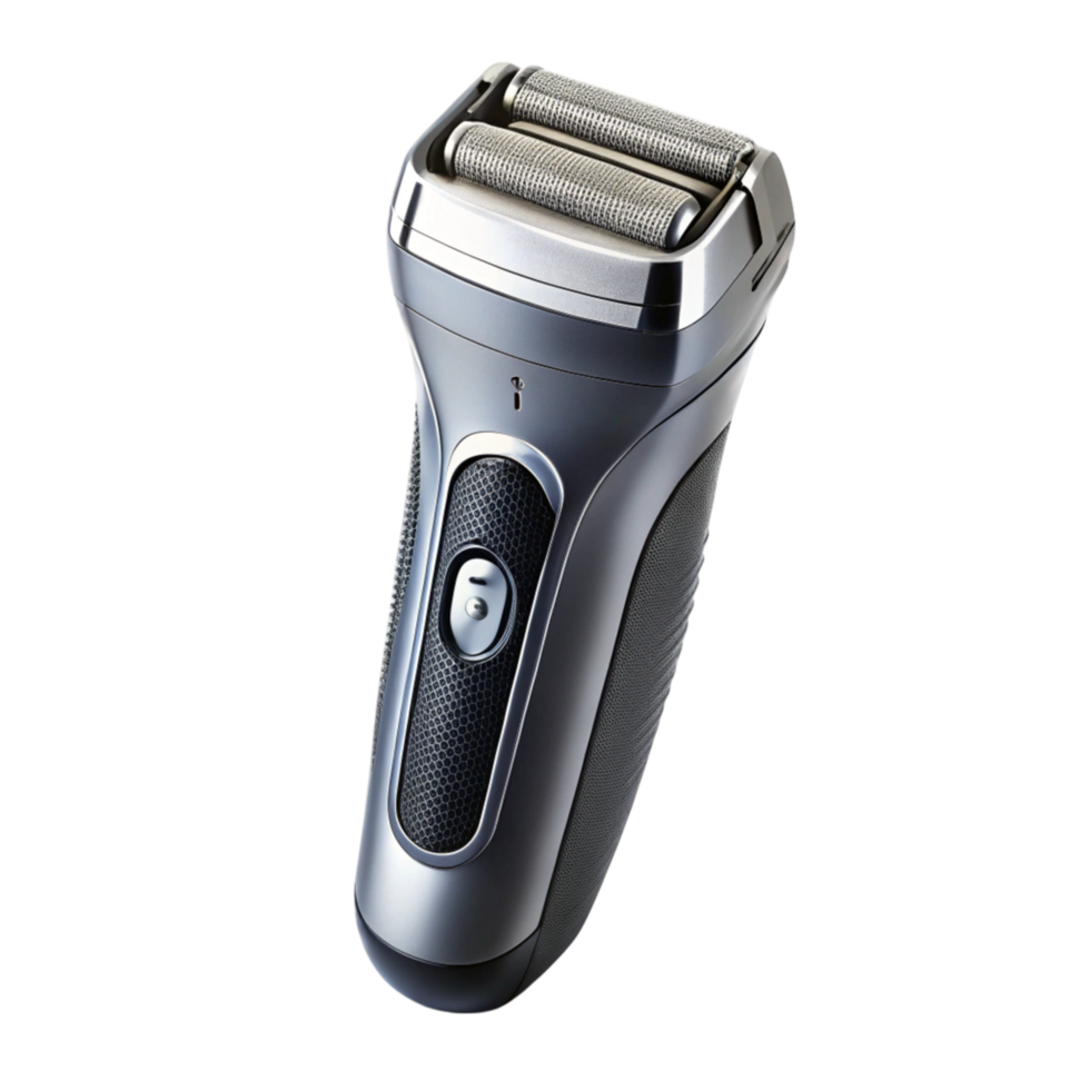 Premium electric razor with stainless steel blades, ergonomic design, and versatile grooming features for men png