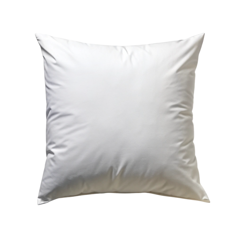 Plush white cushion with smooth texture, perfect for a cozy sleep experience and elegant decor png
