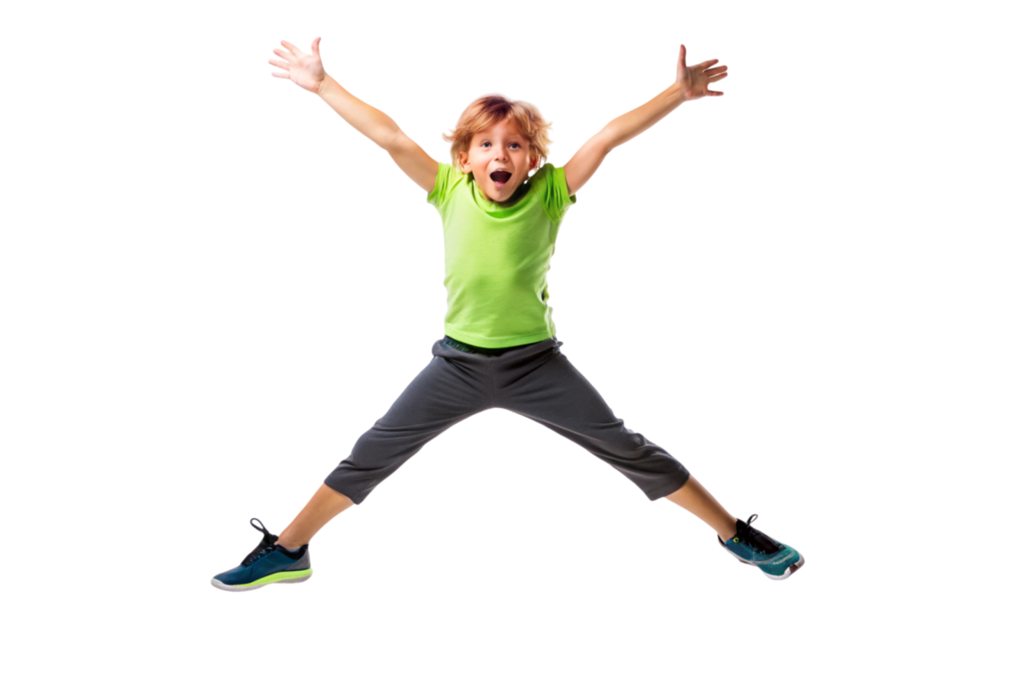Smiling Kid in Motion Showing Joyful Energy png